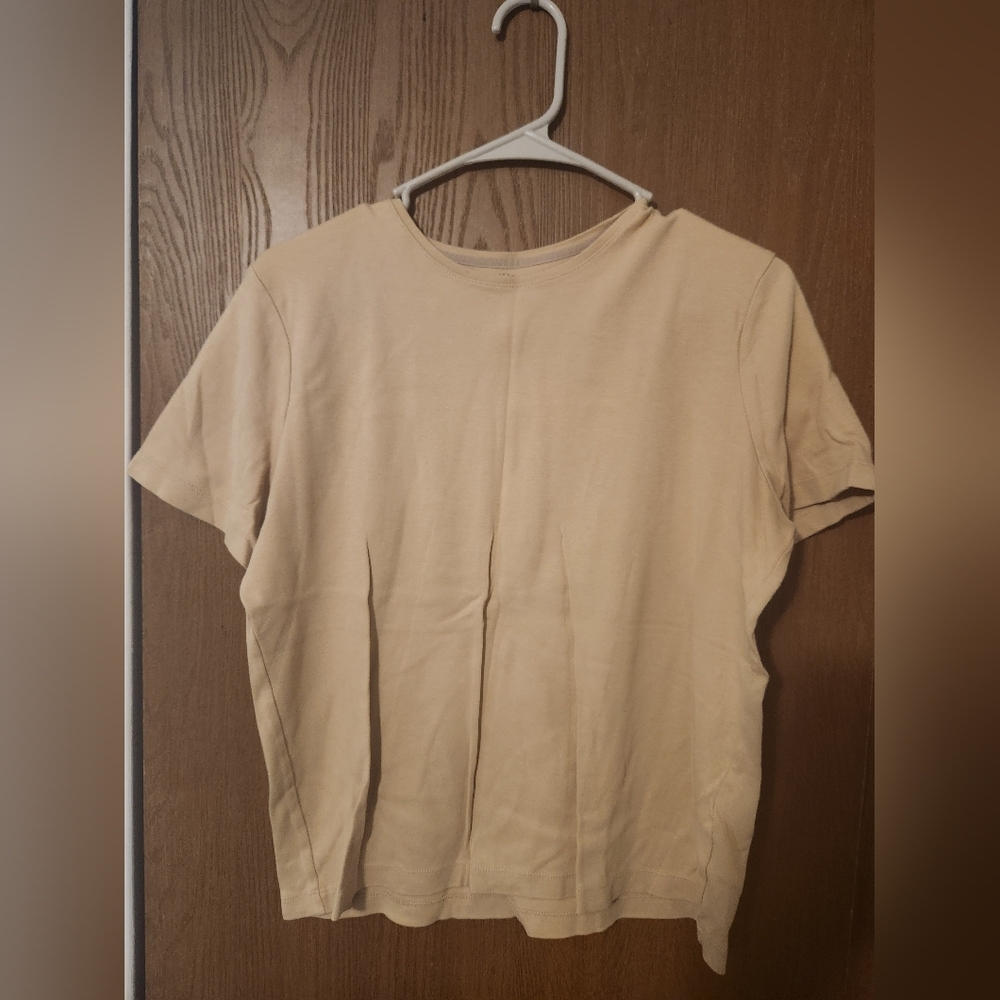 White Stag Tan Boxy Short Sleeve T-Shirt